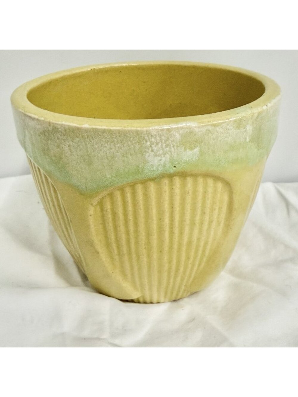 RARE Vintage Roseville RRP Jardinerre Planter Ribbed Art Pottery
